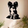 Black metal cat wall decor for home and garden, Halloween gift