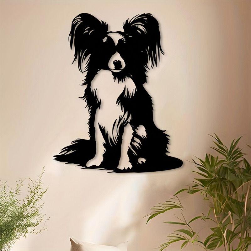 Black metal cat wall decor for home and garden, Halloween gift