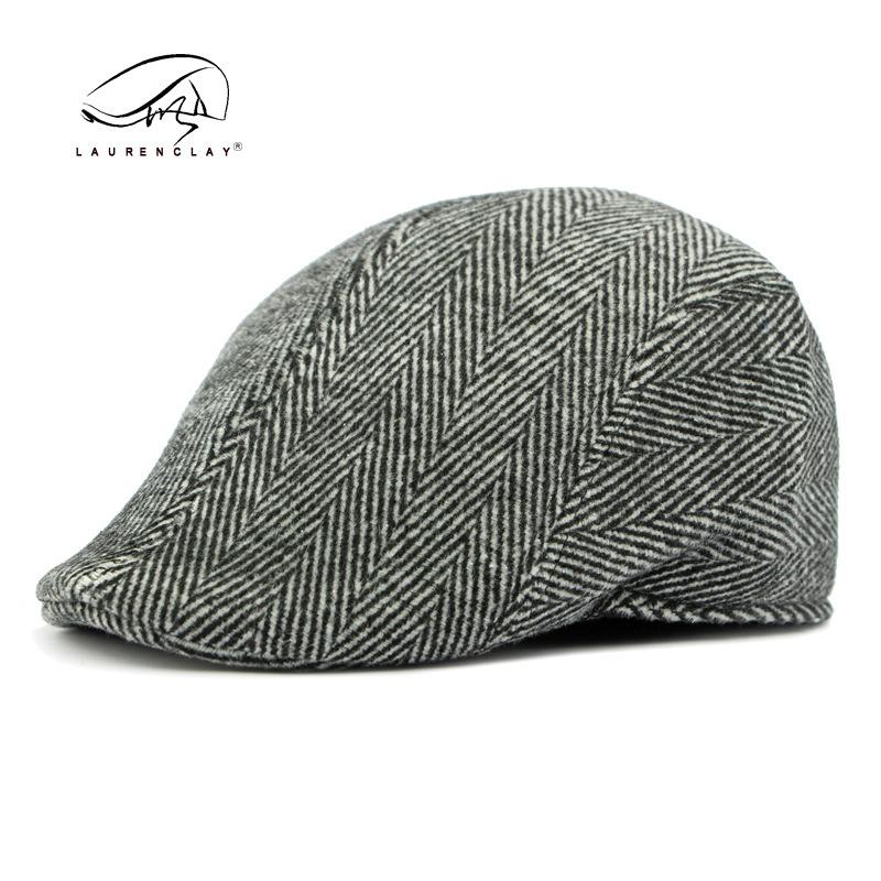 Hat Men In the Elderly Thermal Cotton Hat Autumn and Winter Retro Beret Woolen Cap Forward Hat