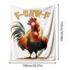 Funny F-Caw-F Chicken FCAWF Plush Blanket Novelty Velvet Throw Blanket For Home Decor Super Warm Holiday Stocking Stuffers