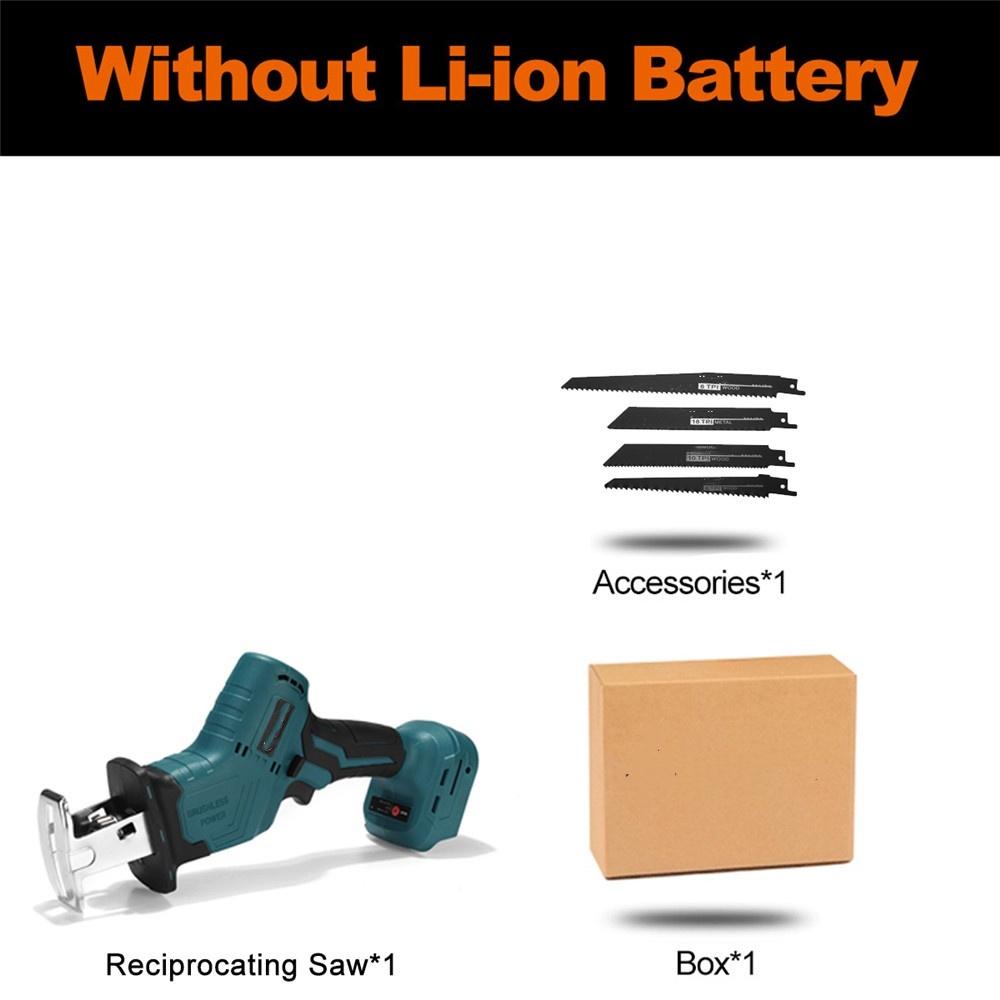 

Бесщеточная электрическая сабельная пила с регулируемой скоростью, аккумуляторный электроинструмент для резки металла и дерева Only machine