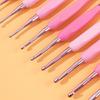 9Pcs Aluminum Crochet Hook with Soft Ergonomic Handle 2.0mm-6mm Includes Case And Knitting Accessories For Beginner