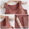 Women's Plush Thermal Base Layer: Velvet Warm, Waist-Cinching, Abdomen-Slimming Shirt with Heat-Generating Vest & Support Belt.
