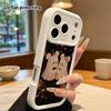 Phone Case: 2D Flat Design Suitable for iPhone 18 17 16 15 14 13 Pro Tiered Protective Case, Couple Ghosts, Christmas and Halloween Holiday Gift