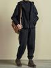 Y2K Fashion Women Autumn Winter 2 Piece Set Fleece Casual Hooded Sweatshirt Elegant Loose Thickened Sport Suit New Clothes