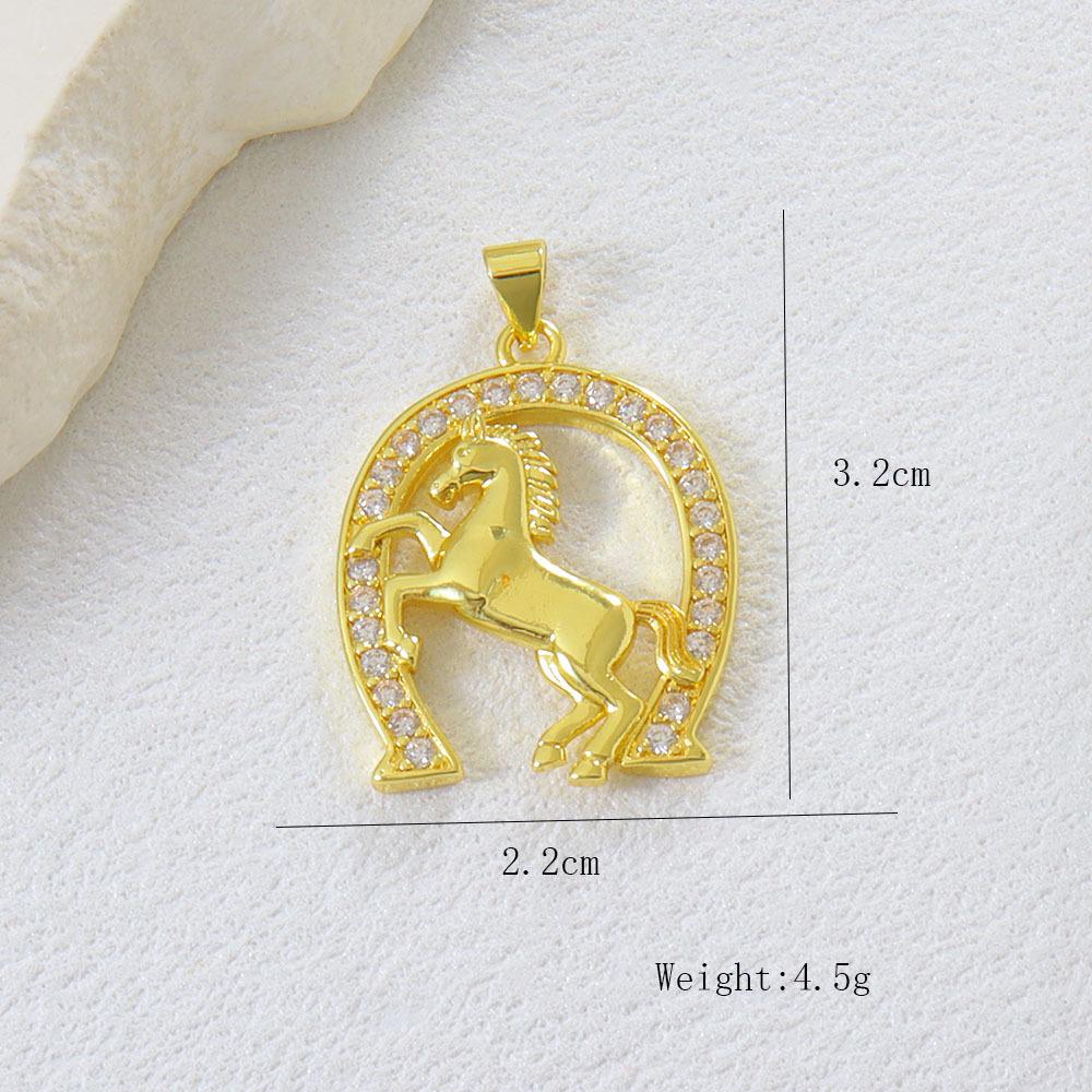 European & American Zircon Horse Series Jewelry: Copper Pendants, DIY Bracelets, Necklaces, Earrings