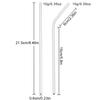 14Pcs Stainless Steel Straws 215*6 Mm Reusable Metal Drinking Straw with Cleaner Brush for Tumblers Party Bar Accessories