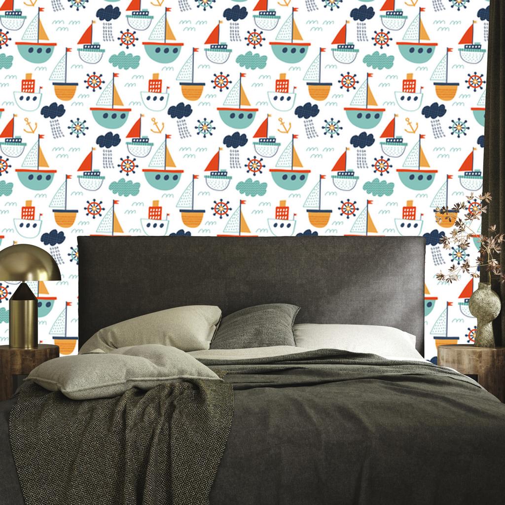 Ships at Sea Wallpaper for Living Room and Bedroom 50x1000