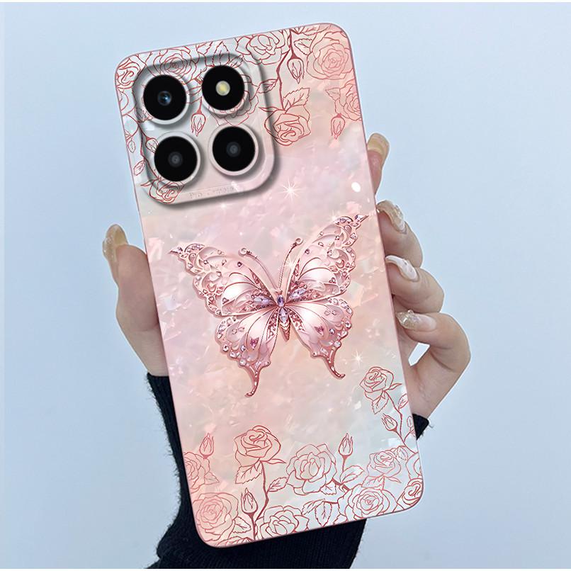 For Honor X6a X6b X6c X6 X6s Case Simplicity flower Soft Silicone Cover For HonorX6a X 6B X6 b Shell Lens Protective Phone Funda