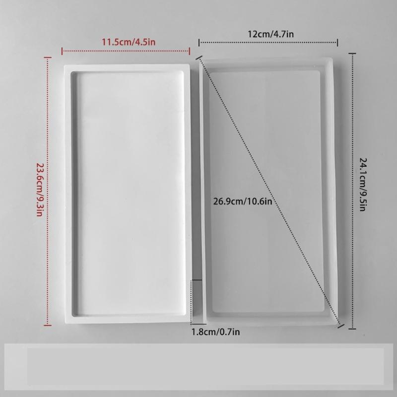 Rectangular Fruit Dish Moulds Silicone Material for DIY Hand-Making Resin Crafts