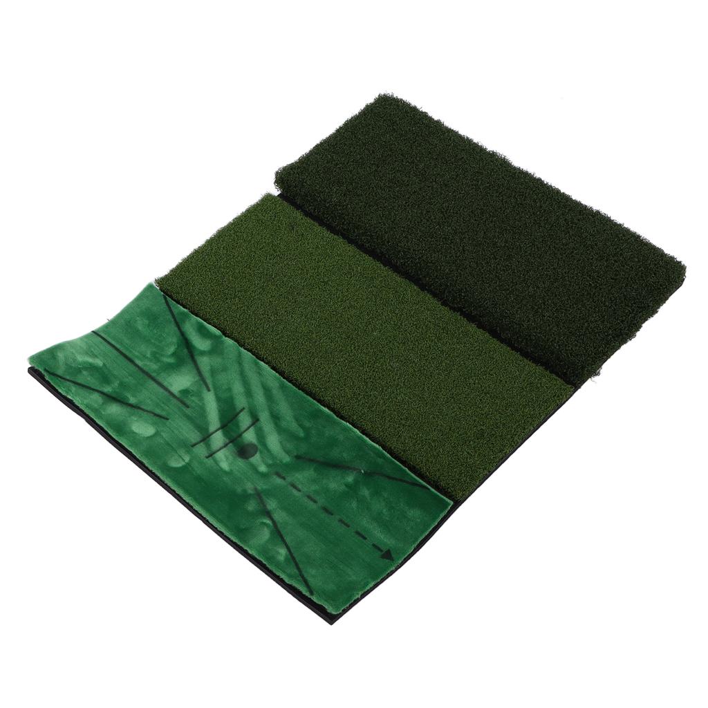 3-in-1 Golf Trainingsmatte Kunstrasen Golf Übungs Schlagmatte für Outdoor-Sport