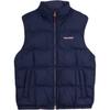 Polo Solid Color Half High Neck Quilted Zipper Sleeveless Vest Men Vests Dark-Blue MNPOOTW1N220207-410