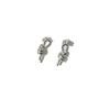 Su Chuang S925 Sterling Silver Twisted Rope Stud Earrings: Korean Style Light Luxury Versatile Ear Jewelry for Women.