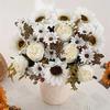 Artificial Sunflower Stem Realistic Fake Silk Sunflower Peony Wildflower Bouquet for Bridal Bouquets Wedding Centerpieces Home Party Table Vase Decor