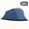 4 Person Tunnel Tent Camping, Waterproof 3000mm, Double Wall, Standing Height 190cm, Blue