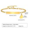 Personalized Matching Bracelet Couples, Stainless Steel Figaro Cuban Chain Link, Heart Danglin Engraving ID Bracelets