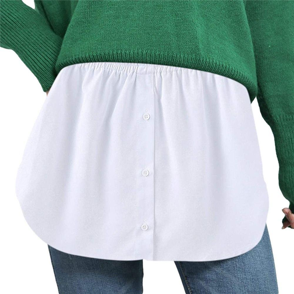 Sweater Decorative Plaid False Skirt Tail Underskirt Clothing Decoration Skirt Shirt Extenders