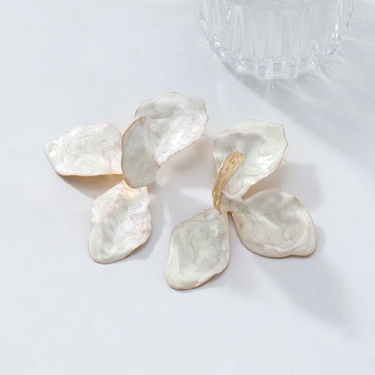 Elegant Flower Studs Earrings Fashion Ear Pendant Flower Ear Jewelry Waterproof Ear Studs Alloy Texture for Daily Party