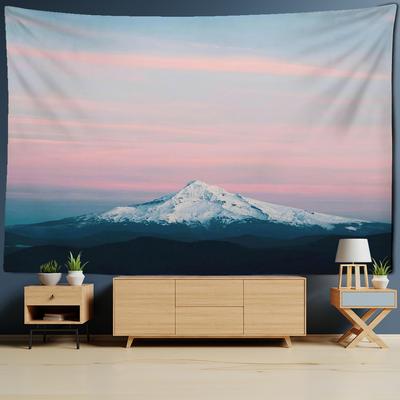 Modern Snow Mountain Landscape Painting Tapestry Wall Hanging Bohemian Nature Scenery Living Room Home Decor