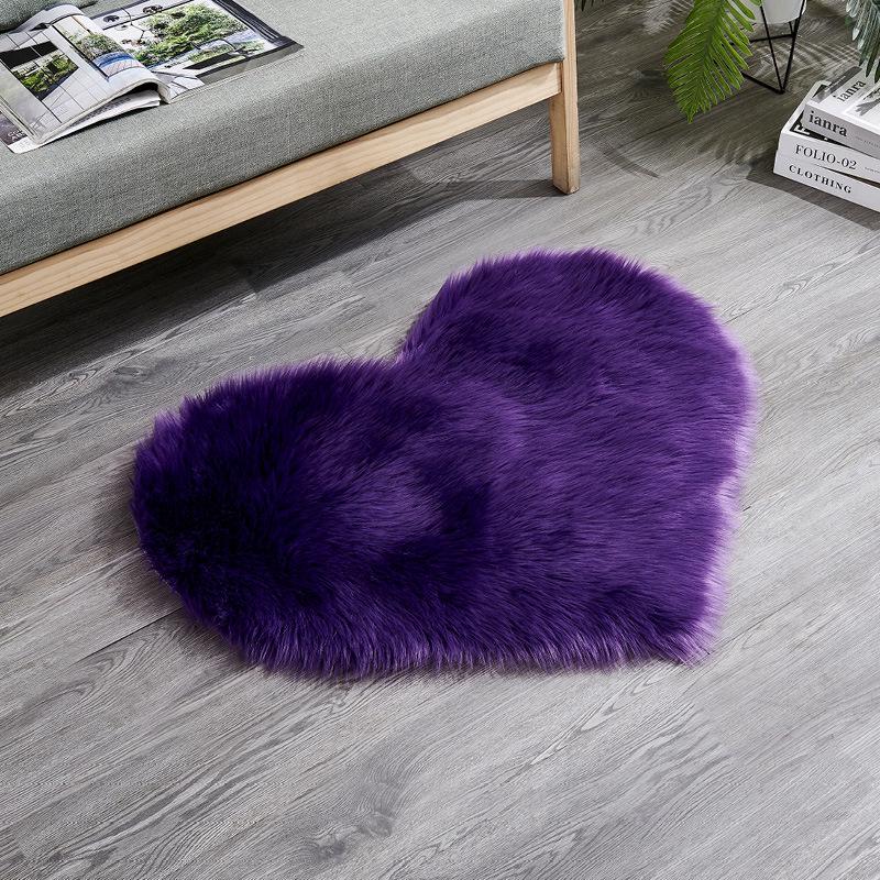 Washable Imitation Wool Plush Floor Mats for Bedroom