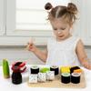 Funny Kid Pretend Play Sushi Toys Smooth Pretend Play Food Set Creative Wooden Food Set  Girls