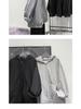 Men's Hong Kong Style Cardigan Hoodie - Loose Fit, Plus Size, Casual Spring/Autumn Jacket.