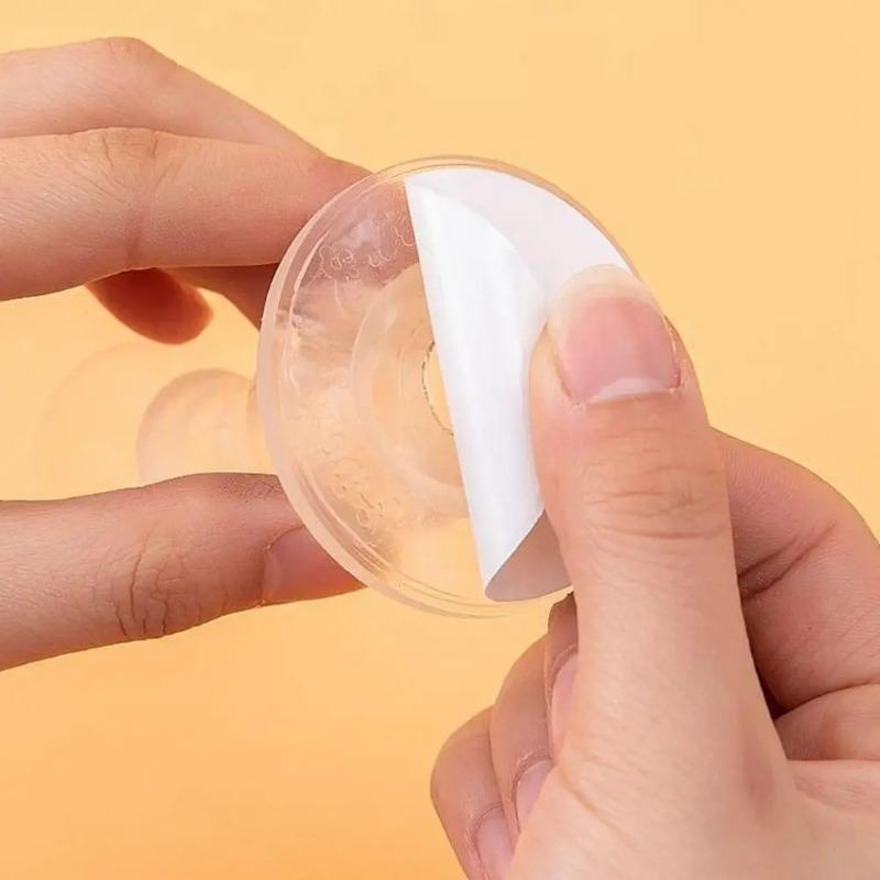 New Silicone Door Stopper Anti Collision Self Adhesive Floor Holder Strong Suction Doorstop Bedroom