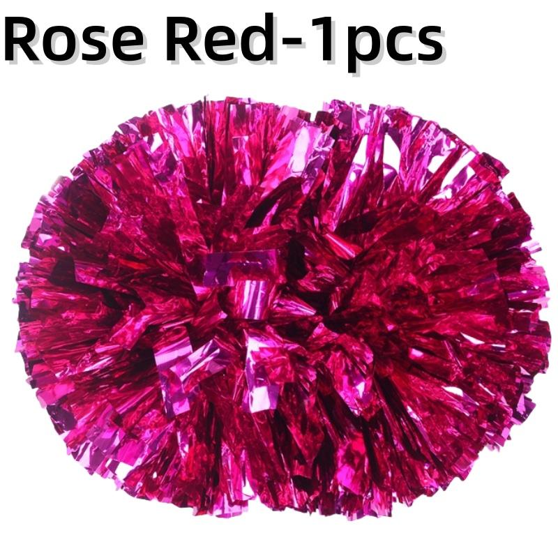 Cheerleading Pom Poms with Handle Cheer Balls Big Gold Silver Red Yellow Blue Hand Dance Pompoms Accessories for Women Girl Kids