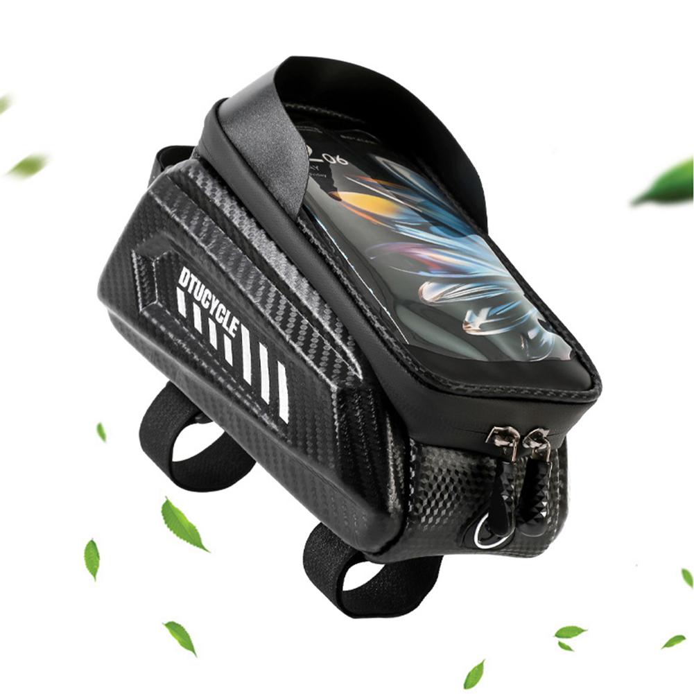 1.5L Bicycle Phone Front Frame Bag 7.4 Inch Touchscreen Bike Frame Front Tube Bag Waterproof for Phones Under 7.4 Inch China Mainland