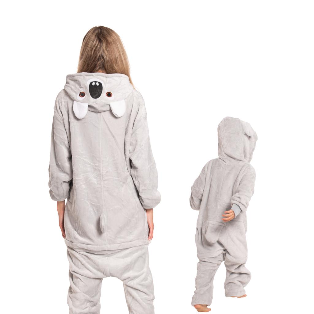 Piżama dla dzieci dziecięca kigurumi onesie kostium koala szary 115-125 cm