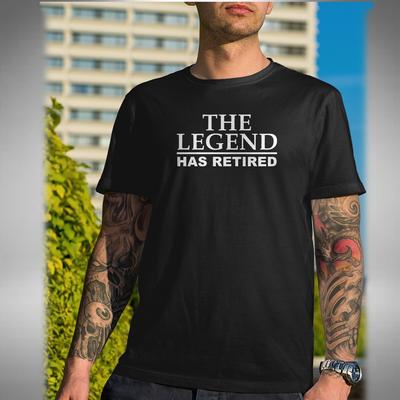 The Legend Has Retired Mens T Shirt Funny Retirement Gift Father Dad Grandad