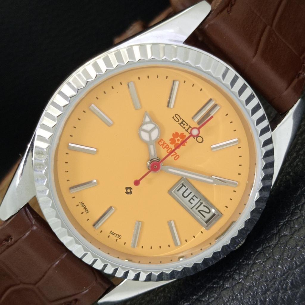 ЯПОНИЯ ВИНТАЖНЫЕ ВОССТАНОВЛЕННЫЕ SEIKO EXPO 70 АВТОМАТИЧЕСКИЕ МУЖСКИЕ ЧАСЫ a441997-1