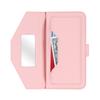 For Google Pixel 7 Pro 5G Stand Case Cross Texture PU Leather Wallet Phone Cover with Shoulder Strap/Makeup Mirror