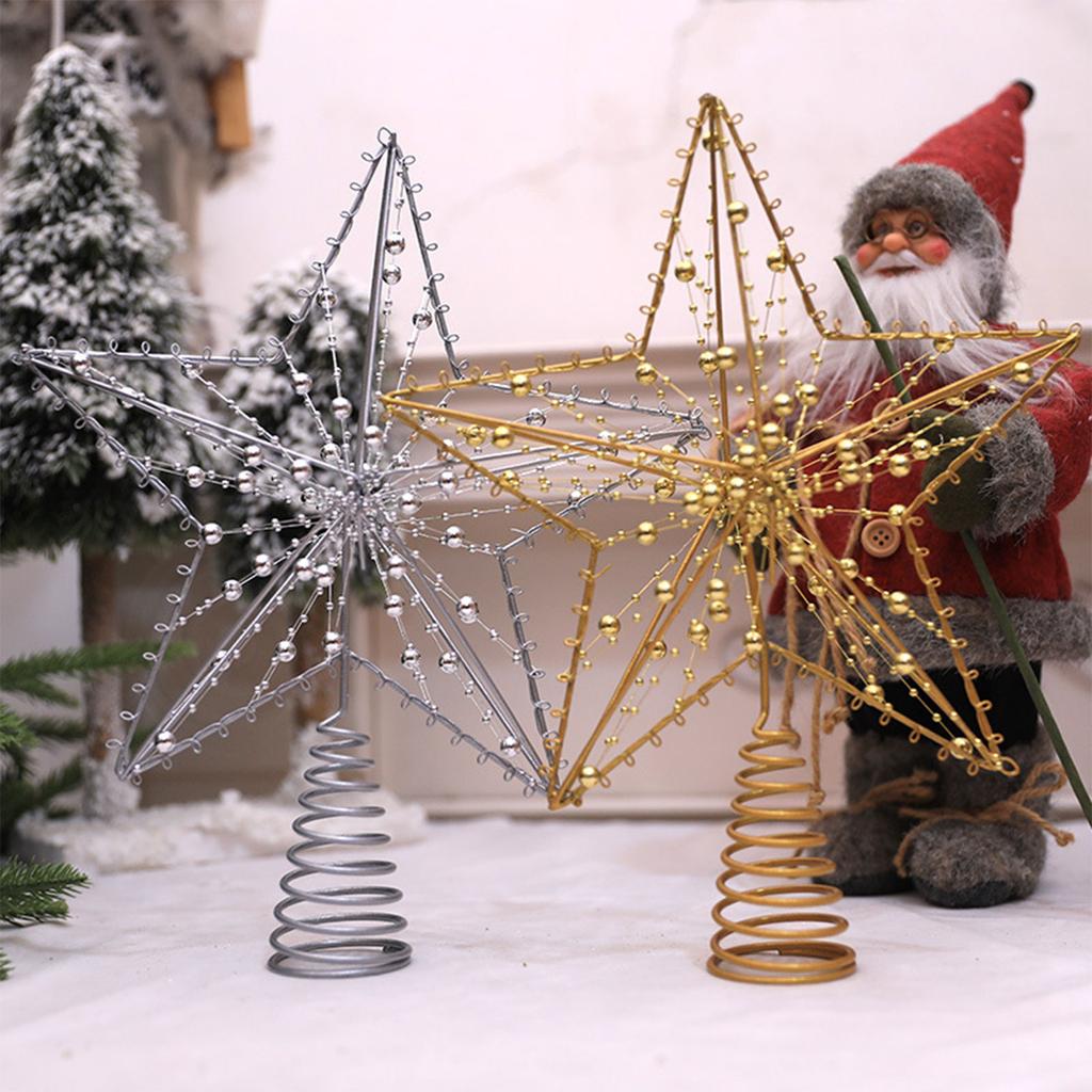 Christmas Tree Toppers Christmas Party DIY Decorations Accessories Star Shaped