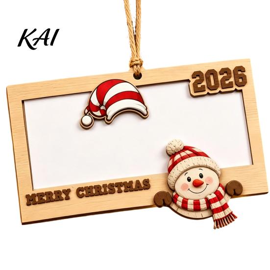 Creative Wooden Cash Ornament Christmas Money Holders for Cash, Holiday Gift Tree Hanging Decoration Holder Ornaments Xmas Tree, Home Party Supplies