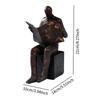 Lesende Figur Harz Buchstütze Dekoration Sammlerstück Buchleser Skulptur Schreibtischornament für Regale Arbeitszimmer Schreibtisch Wohnzimmer