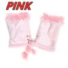 1PAIR Women Fashion Gloves Half Finger Warmer Winter and Autumn Gloves Arm Crochet Knitted Rabbit Hair Mitten Warm Rhombus Artificial Gloves