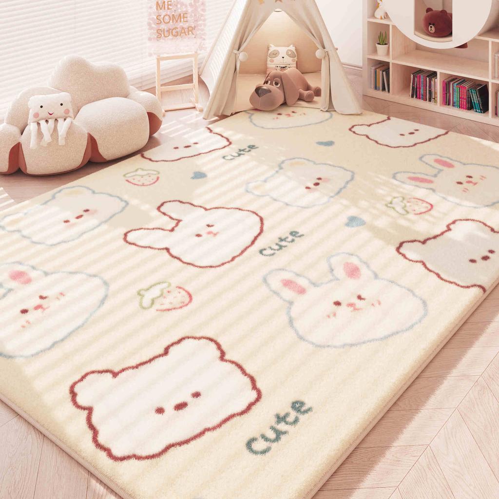 Ins Cute Style Living Room Decoration Carpet Fluffy Soft Rugs for Bedroom Animal Children's Room Rug Home Casual Plush Floor Mat