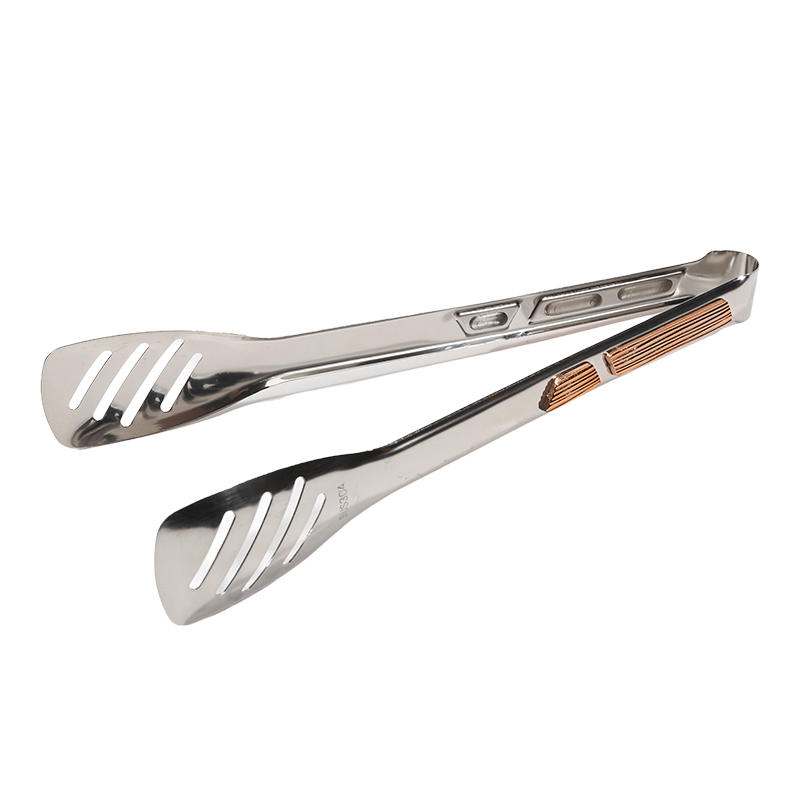 1Pcs Stainless Steel Kitchen Cooking Tongs Grilling Barbeque Brushed Locking Tongs With Ergonomic Grip Barbecue Tongs Clip BBQ Gadget