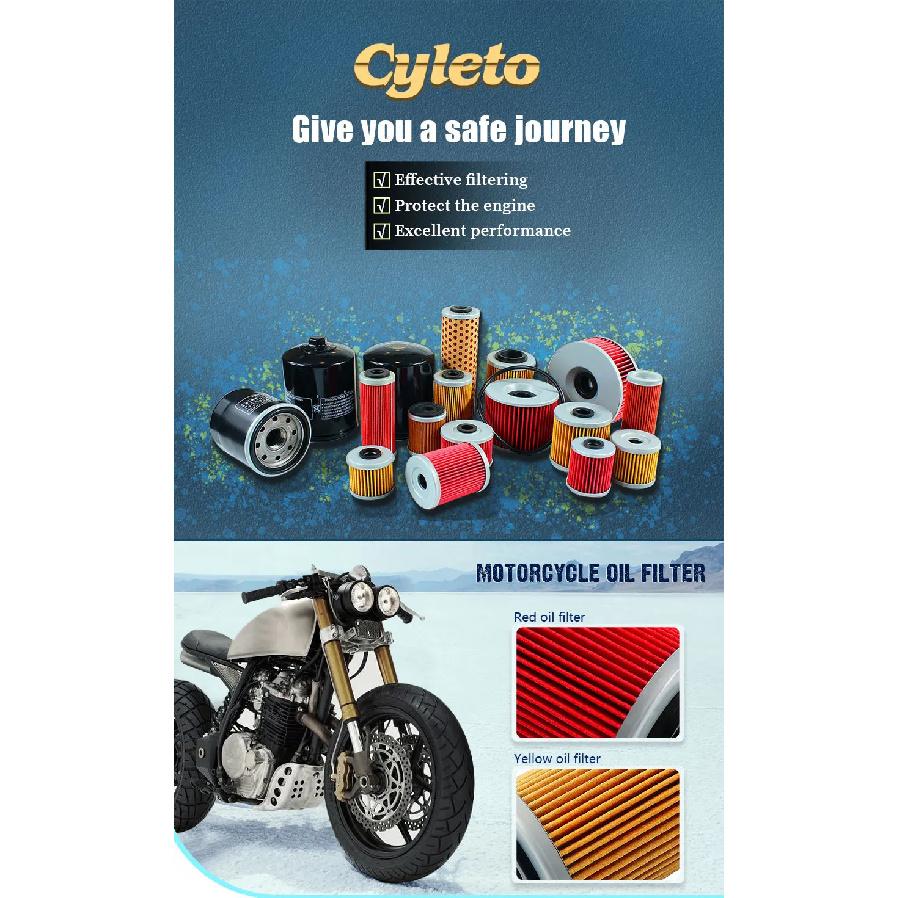 2/4/6 Stück Cyleto Motorradölfilter für Kawasaki BN125 Eliminator Ninja 125 Z125 KL250 BX250 Z250 Z250SL KSR110 KFX450R KX450F