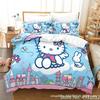 Mielas Hello Kitty Spalvų Patalynės Komplektas Pagalvės Užvalkalas Japonų Anime Lovos Patalynė 3D Spausdintas Antklodės Užvalkalas Antklodės Užvalkalas Kūdikio Vaikų Vaiko Dovana