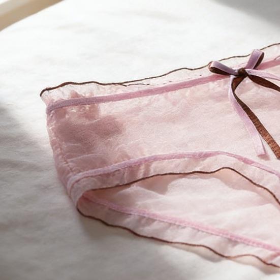 Yousheng Sexy Underwear for Women Ultra Thin See Through Sheer Mesh Panties Seamless Mid Waisted Hipster Briefs