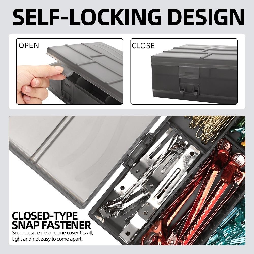 Space Saving Hair Clips Combs Storage Case Multi-grid Compartment Organizer  Barber Shop