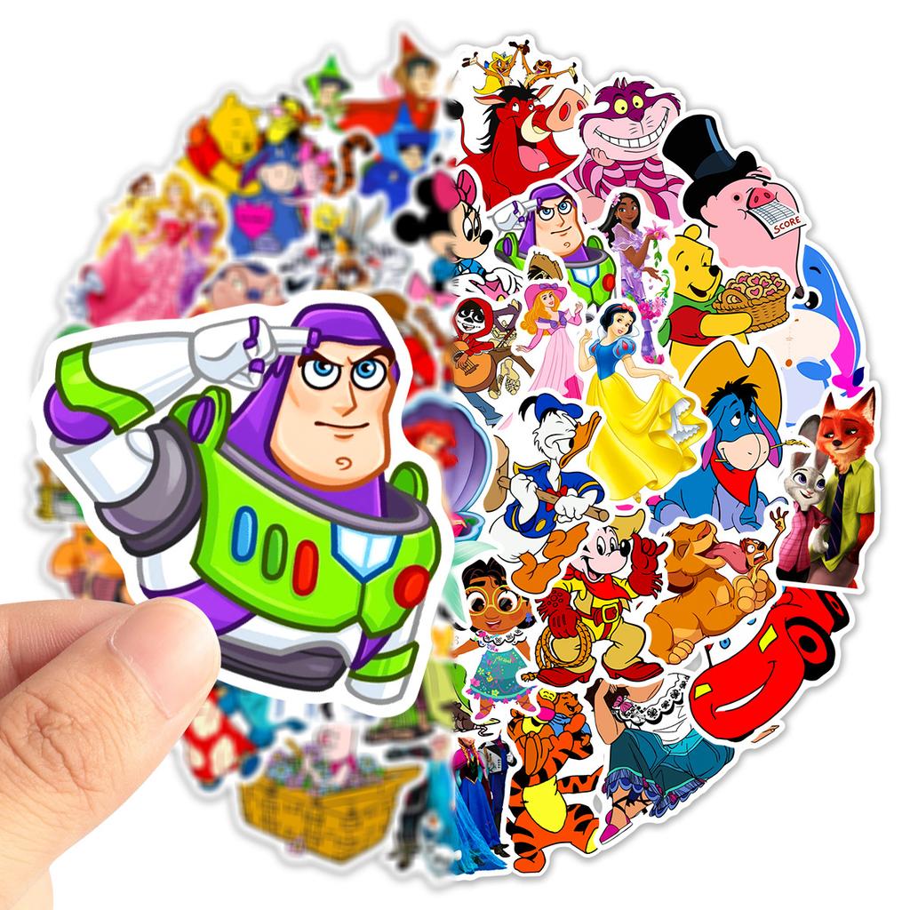 50pcs Disney Mixed Cartoon Graffiti Stickers Waterproof Decals Stickers For Laptop Phone Thermos Diy Notebook Stickers Toys Gift