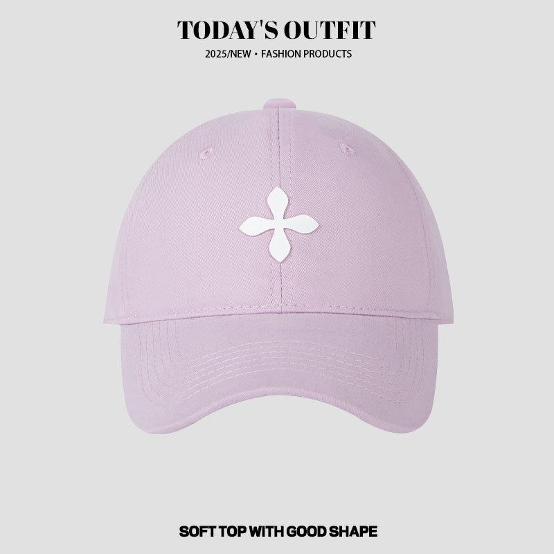

Big Head Circumference Spring New Cross Flower Hot Painted Baseball Cap Women s Face Showing Small Baseball Cap Regular