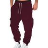 Men's Solid Color Multi-Pocket Drawstring Overalls Men's Casual Drawstring Overalls