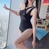 2024 Women's Push-Up One-Shoulder Swimsuit - Sexy Small Bust, Korean Style
