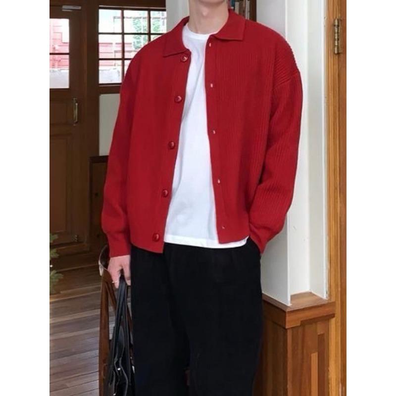 Men S Casual Loose Lapel Long Sleeve Knit Cardigan For Autumn Winter