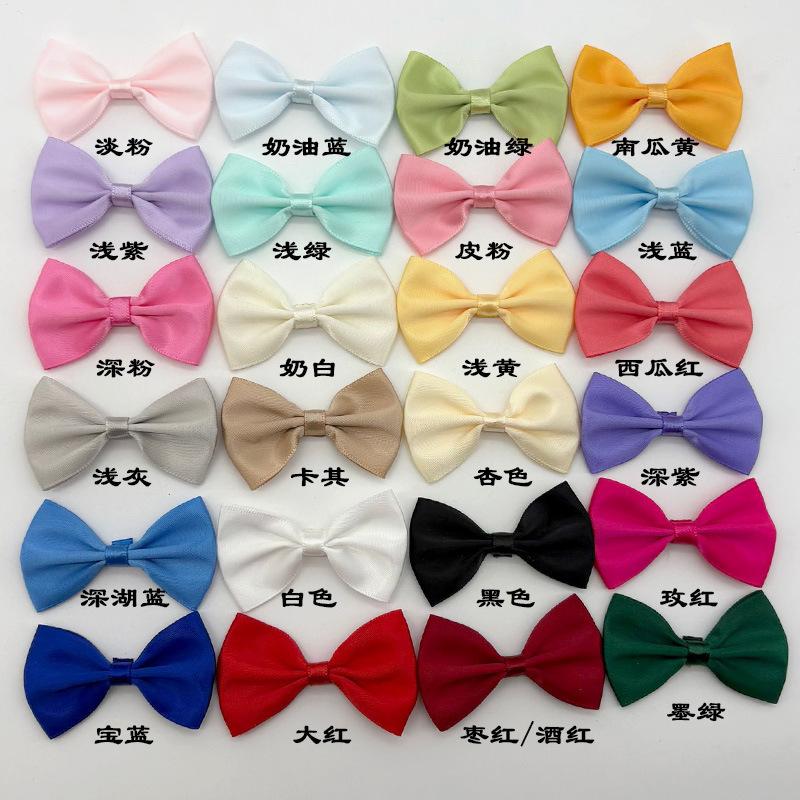 4x6 Cm Polyester Ribbon Bow, Ready Stock - Solid Color Waist Wrap Accessory