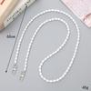 120Cm Bag Chain For Handbag Handles Butterfly Beaded Phone Lanyard Diy Purse Replacement For Shoulder Bag Straps Pearl Belt